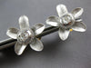 ESTATE LARGE .48CT DIAMOND 18K 2 TONE GOLD ROUND & BAGUETTE FLOWER STUD EARRINGS