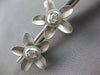ESTATE LARGE .48CT DIAMOND 18K 2 TONE GOLD ROUND & BAGUETTE FLOWER STUD EARRINGS
