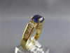 2.95CT DIAMOND & TANZANITE 14K YELLOW GOLD 3D CUSHION & BAGUETTE ENGAGEMENT RING