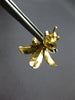 ESTATE LARGE .48CT DIAMOND 18K 2 TONE GOLD ROUND & BAGUETTE FLOWER STUD EARRINGS