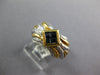 .55CT AAA SAPPHIRE 18KT YELLOW GOLD 3D PRINCESS INVISIBLE SQUARE BEZEL FUN RING