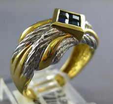 .55CT AAA SAPPHIRE 18KT YELLOW GOLD 3D PRINCESS INVISIBLE SQUARE BEZEL FUN RING