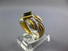 .55CT AAA SAPPHIRE 18KT YELLOW GOLD 3D PRINCESS INVISIBLE SQUARE BEZEL FUN RING