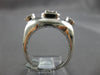 ESTATE WIDE .51CT DIAMOND 14KT WHITE GOLD 3D ROUND & BAGUETTE CLUSTER FUN RING
