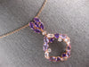 3.51CT DIAMOND & AAA AMETHYST & PINK QUARTZ 14K ROSE GOLD SQUARE ETOILE NECKLACE