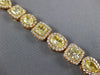 EXTRA LARGE & LONG 21.14CT WHITE & CANARY DIAMOND 18KT ROSE GOLD TENNIS BRACELET