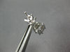 .91CT DIAMOND 18KT WHITE GOLD 3D BAGUETTE & MOON STONE CLUSTER FUN STUD EARRINGS
