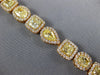 EXTRA LARGE & LONG 21.14CT WHITE & CANARY DIAMOND 18KT ROSE GOLD TENNIS BRACELET