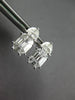 1.0CT DIAMOND 18K WHITE GOLD BAGUETTE ASSCHER & MOON STONE CLUSTER STUD EARRINGS
