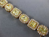 EXTRA LARGE & LONG 21.14CT WHITE & CANARY DIAMOND 18KT ROSE GOLD TENNIS BRACELET