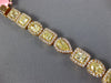 EXTRA LARGE & LONG 21.14CT WHITE & CANARY DIAMOND 18KT ROSE GOLD TENNIS BRACELET