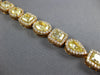 EXTRA LARGE & LONG 21.14CT WHITE & CANARY DIAMOND 18KT ROSE GOLD TENNIS BRACELET