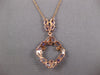 3.51CT DIAMOND & AAA AMETHYST & PINK QUARTZ 14K ROSE GOLD SQUARE ETOILE NECKLACE