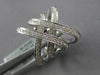 LARGE 1.64CT DIAMOND 14KT WHITE GOLD 3D MULTI ROW CRISS CROSS INFINITY LOVE RING