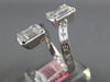 EXTRA LARGE 1.96CT DIAMOND 18KT WHITE GOLD ROUND & BAGUETTE DOUBLE SQUARE RING