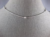 .25CT DIAMOND 14KT WHITE GOLD 3D CLASSIC BEZEL DOUBLE SIDED BY THE YARD NECKLACE