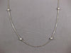 .25CT DIAMOND 14KT WHITE GOLD 3D CLASSIC BEZEL DOUBLE SIDED BY THE YARD NECKLACE