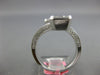 EXTRA LARGE 1.96CT DIAMOND 18KT WHITE GOLD ROUND & BAGUETTE DOUBLE SQUARE RING