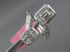 EXTRA LARGE 1.96CT DIAMOND 18KT WHITE GOLD ROUND & BAGUETTE DOUBLE SQUARE RING