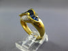 1.66CT DIAMOND & AAA SAPPHIRE 18KT YELLOW GOLD ROUND & BAGUETTE SWIRL FUN RING