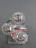 LARGE 1.17CT DIAMOND 18KT WHITE GOLD 3D ROUND & BAGUETTE OVAL FLOWER FUN RING