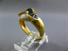 1.66CT DIAMOND & AAA SAPPHIRE 18KT YELLOW GOLD ROUND & BAGUETTE SWIRL FUN RING