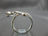 ESTATE LARGE .45CT DIAMOND 14KT WHITE GOLD 3D CIRCULAR MULTI ROW LEAF FUN RING