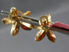 LARGE .41CT DIAMOND 18KT ROSE GOLD ROUND & BAGUETTE CLUSTER FLOWER STUD EARRINGS