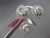 LARGE 1.17CT DIAMOND 18KT WHITE GOLD 3D ROUND & BAGUETTE OVAL FLOWER FUN RING