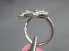LARGE 1.17CT DIAMOND 18KT WHITE GOLD 3D ROUND & BAGUETTE OVAL FLOWER FUN RING