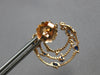 LARGE 4.16CT DIAMOND & AAA SAPPHIRE 14KT ROSE GOLD SIDEWAY HOOP HANGING EARRINGS