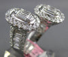 EXTRA LARGE 2.65CT DIAMOND 18KT WHITE GOLD ROUND & BAGUETTE DOUBLE OVAL FUN RING