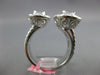 EXTRA LARGE 2.65CT DIAMOND 18KT WHITE GOLD ROUND & BAGUETTE DOUBLE OVAL FUN RING
