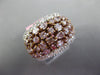 LARGE 3.86CT WHITE & PINK DIAMOND 18KT WHITE & ROSE GOLD 3D ROW ANNIVERSARY RING