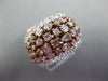 LARGE 3.86CT WHITE & PINK DIAMOND 18KT WHITE & ROSE GOLD 3D ROW ANNIVERSARY RING