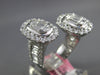 EXTRA LARGE 2.65CT DIAMOND 18KT WHITE GOLD ROUND & BAGUETTE DOUBLE OVAL FUN RING