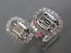 EXTRA LARGE 2.65CT DIAMOND 18KT WHITE GOLD ROUND & BAGUETTE DOUBLE OVAL FUN RING