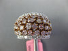 LARGE 3.86CT WHITE & PINK DIAMOND 18KT WHITE & ROSE GOLD 3D ROW ANNIVERSARY RING