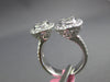 EXTRA LARGE 2.65CT DIAMOND 18KT WHITE GOLD ROUND & BAGUETTE DOUBLE OVAL FUN RING