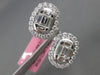 EXTRA LARGE 2.65CT DIAMOND 18KT WHITE GOLD ROUND & BAGUETTE DOUBLE OVAL FUN RING