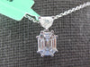 .69CT DIAMOND 18KT WHITE GOLD BAGUETTE KITE CUT CLUSTER OCTAGON FLOATING PENDANT