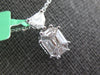 .69CT DIAMOND 18KT WHITE GOLD BAGUETTE KITE CUT CLUSTER OCTAGON FLOATING PENDANT