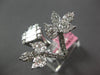 EXTRA LARGE 2.05CT DIAMOND 18KT WHITE GOLD MULTI SHAPE CRISS CROSS FLOWER RING