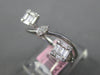 .32CT DIAMOND 18K WHITE GOLD ROUND BAGUETTE & PEAR SHAPE DOUBLE SQUARE LOVE RING