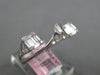 .32CT DIAMOND 18K WHITE GOLD ROUND BAGUETTE & PEAR SHAPE DOUBLE SQUARE LOVE RING
