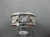 WIDE .40CT DIAMOND 18KT WHITE GOLD 3D BAGUETTE INVISIBLE OVAL ANNIVERSARY RING