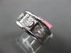 WIDE .40CT DIAMOND 18KT WHITE GOLD 3D BAGUETTE INVISIBLE OVAL ANNIVERSARY RING