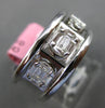 WIDE .40CT DIAMOND 18KT WHITE GOLD 3D BAGUETTE INVISIBLE OVAL ANNIVERSARY RING