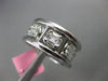 WIDE .40CT DIAMOND 18KT WHITE GOLD 3D BAGUETTE INVISIBLE OVAL ANNIVERSARY RING