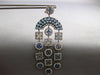EXTRA LARGE 14CT DIAMOND & MULTI GEM 14K TWHITE GOLD CHANDELIER HANGING EARRINGS